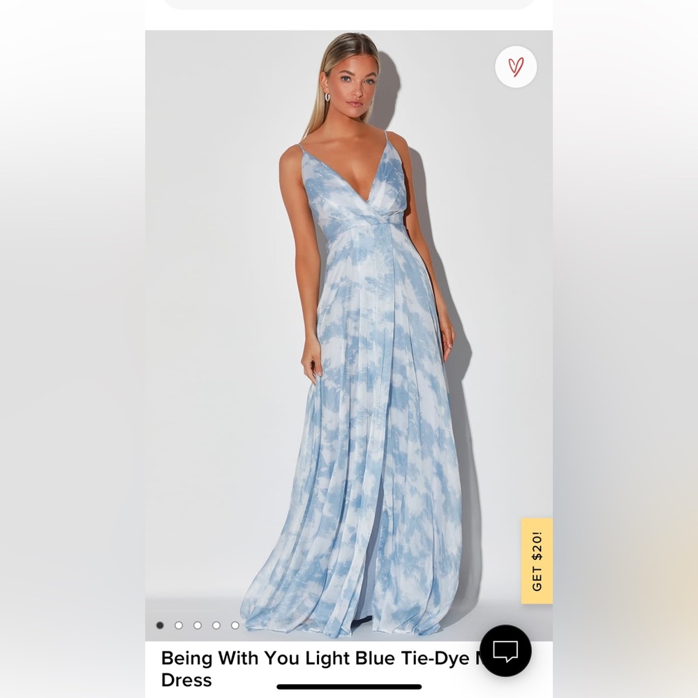 Being With You Light Blue Tie-Dye Maxi Dress
